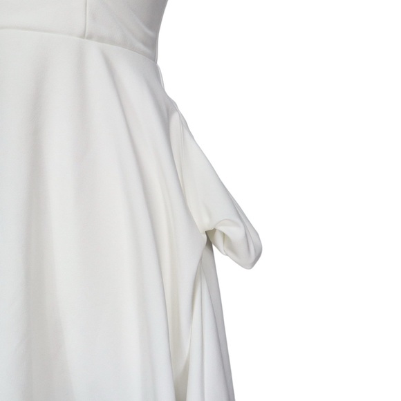 City Studio Dress Size 5 Ruffled Fit & Flare Ivory Sleeveless Sweet Heart - Picture 8 of 14